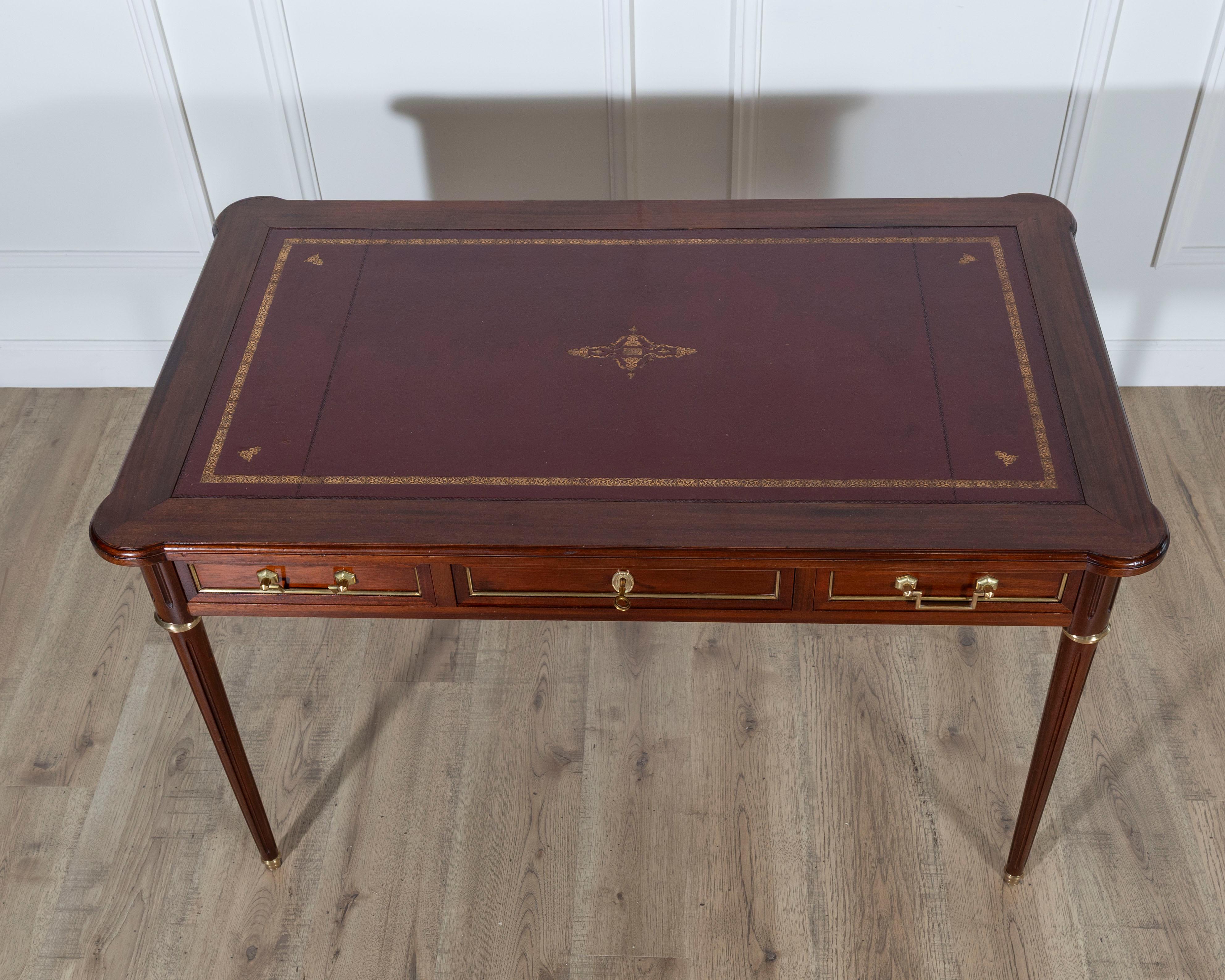 French Louis XVI Style Flat Desk For Sale