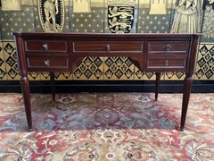 Louis XVI style flat desk in mahogany