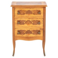 Louis XVI Style Floral Marquetry Chest of Drawers