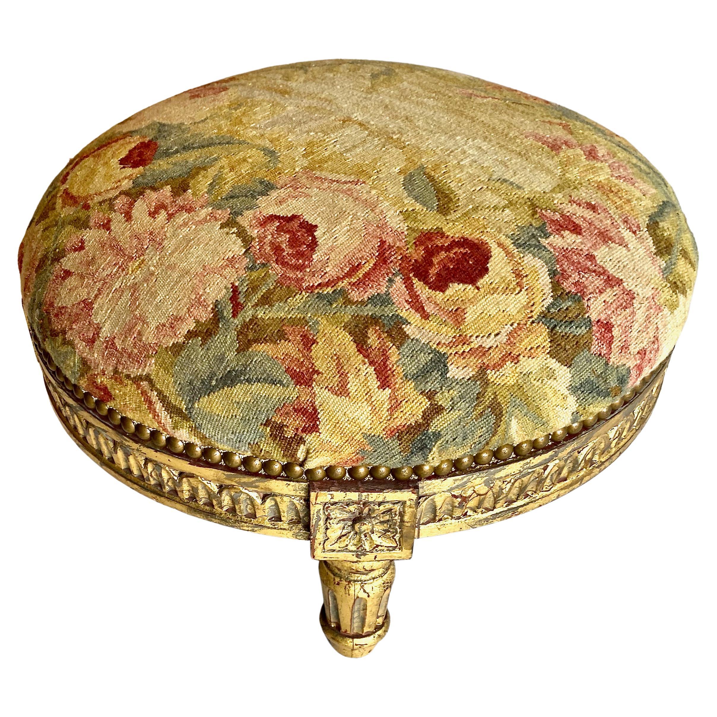 Tabouret sur pied de style Louis XVI 