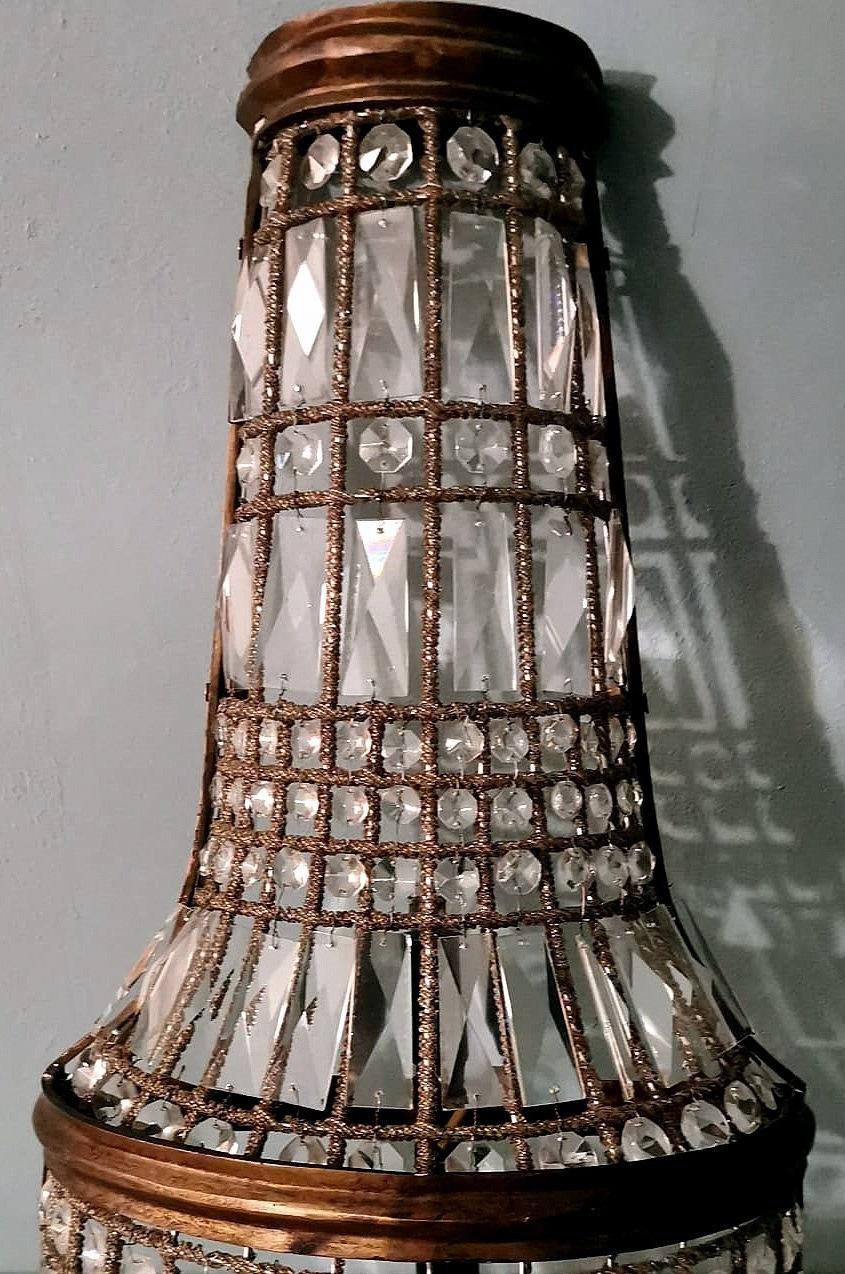 Brass Louis XVI Style French Balloon Wall Sconce For Sale