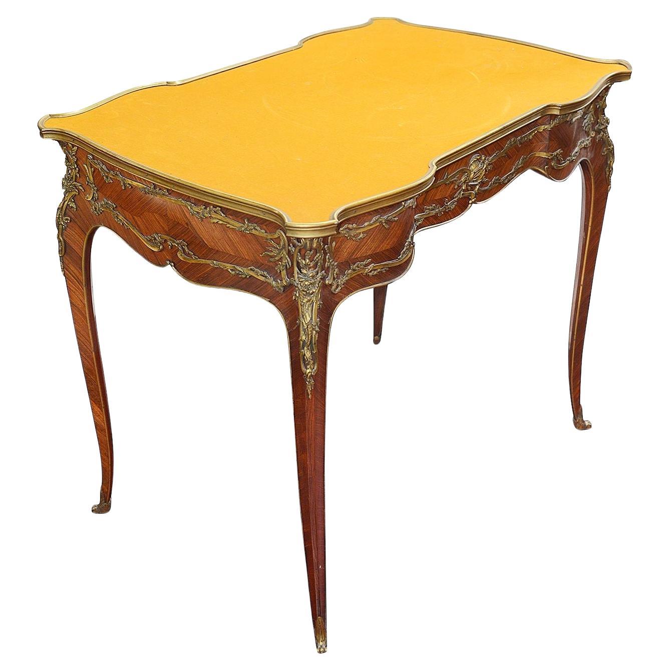 Louis XVI style French bureau plat after Zweiner For Sale