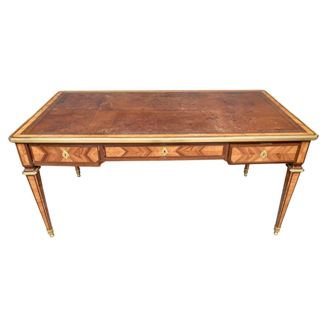 Louis XVI Style French Bureau Plat, Circa 1860 - 1890 For Sale