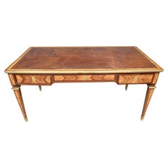 Antique Louis XVI Style French Bureau Plat, Circa 1860 - 1890