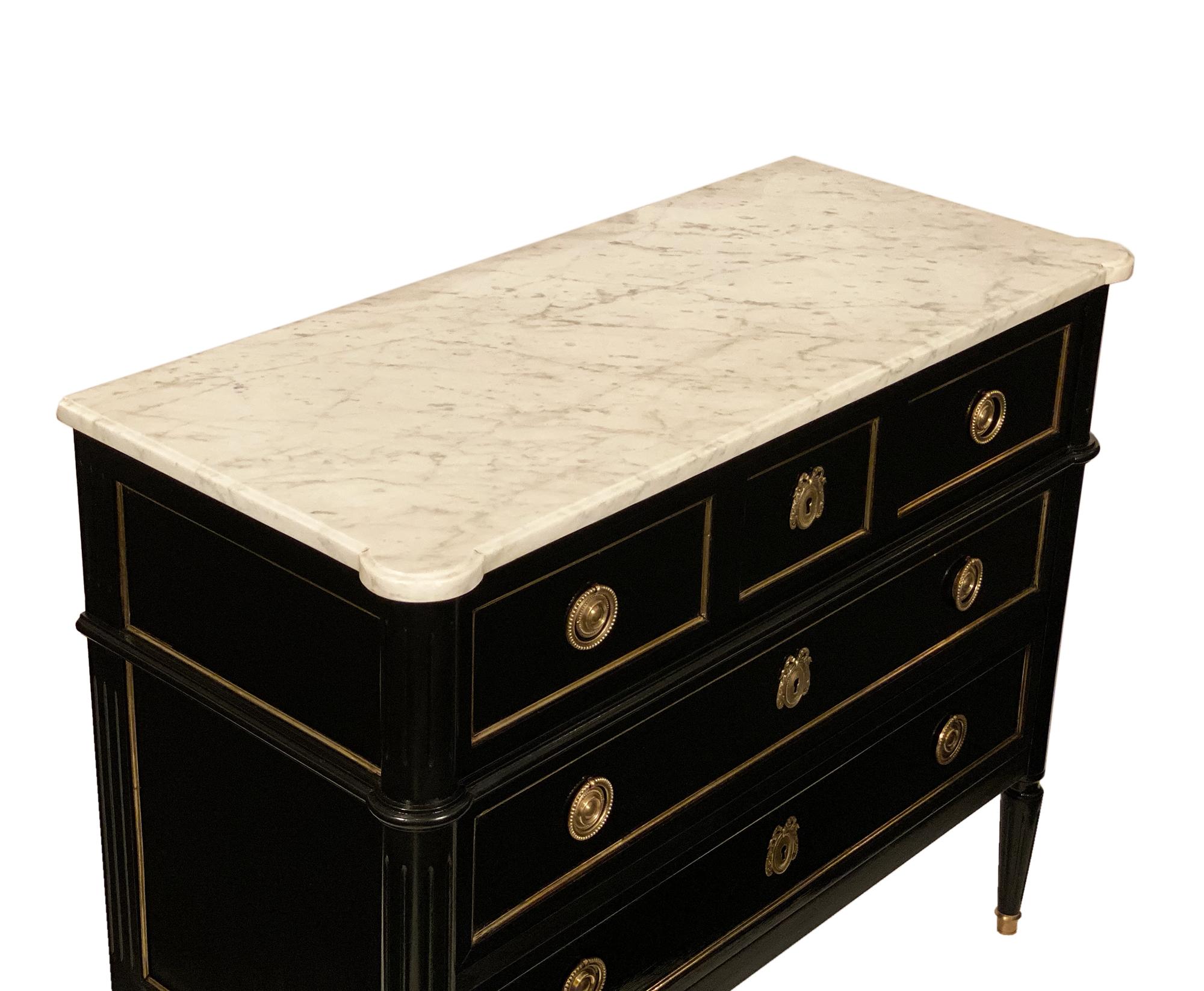 Louis XVI Style French Chest of Drawers In Good Condition In Austin, TX