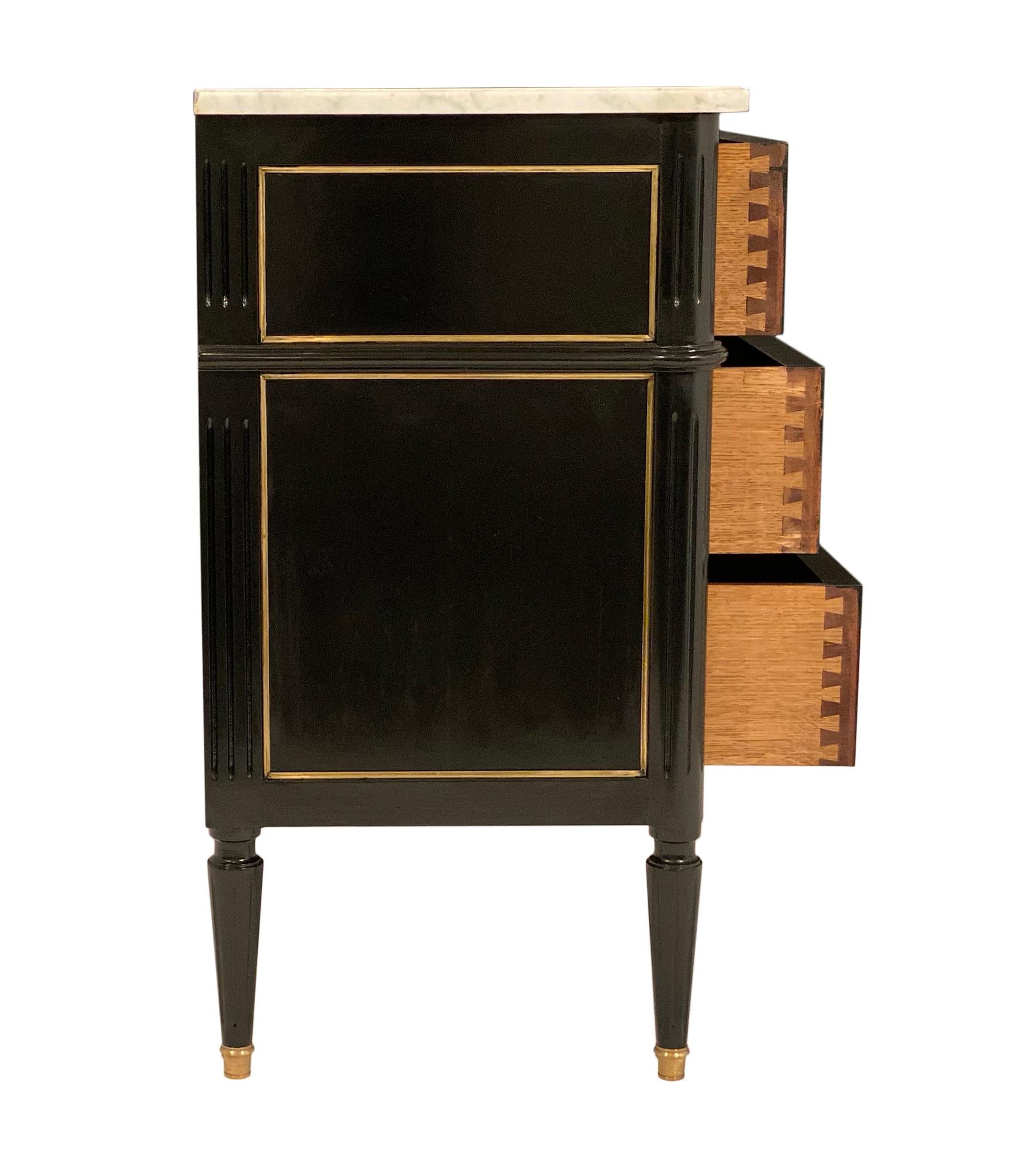 Brass Louis XVI Style French Chest of Drawers