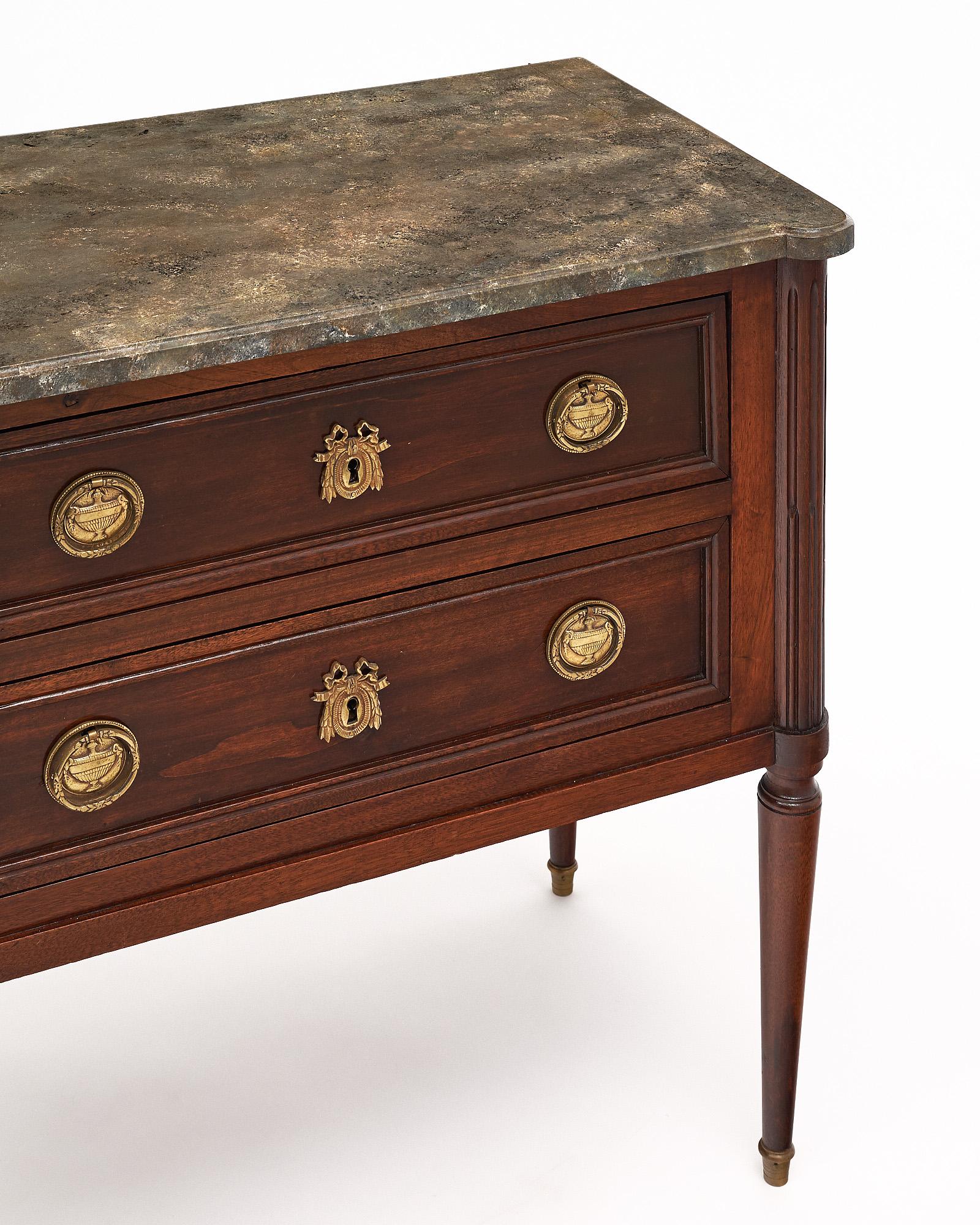 Late 19th Century Louis XVI Style French Chest of Drawers For Sale