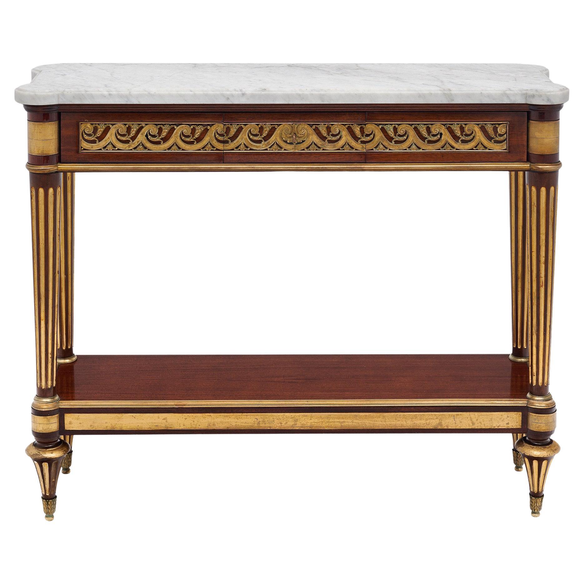 Table console française de style Louis XVI
