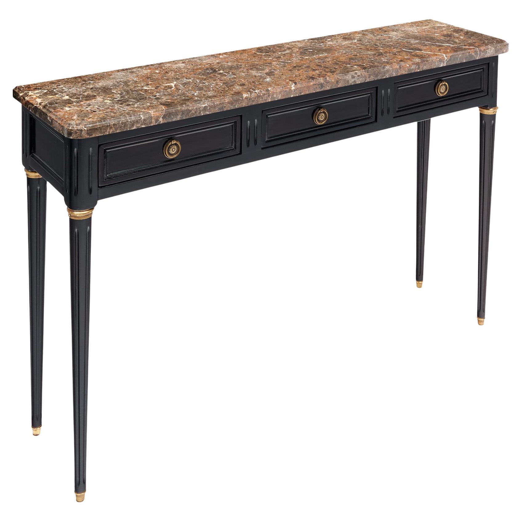 Table console française de style Louis XVI