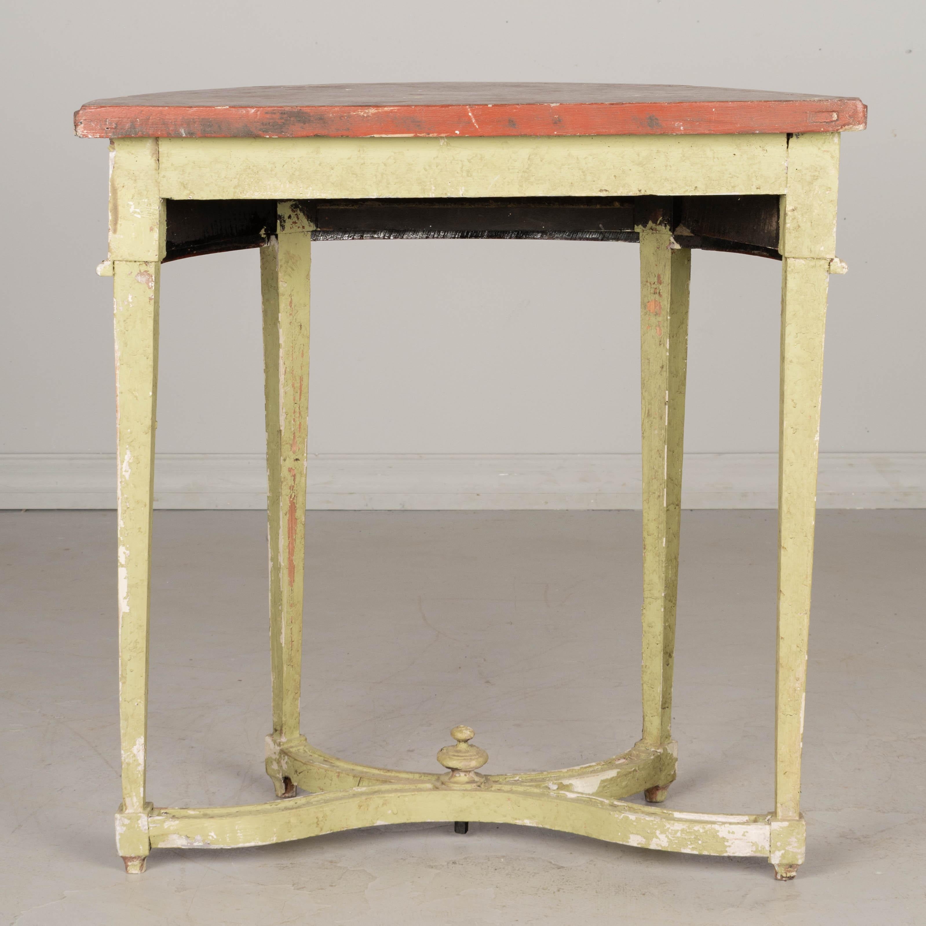 Louis XVI Style French Demilune Console Table 1