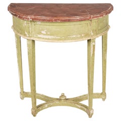 Louis XVI Style French Demilune Console Table