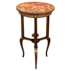 Mesa Gueridon Bouillotte de Caoba Francesa Estilo Luis XVI para Restaurar