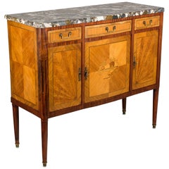 Vintage Louis XVI Style French Marquetry Sideboard or Buffet