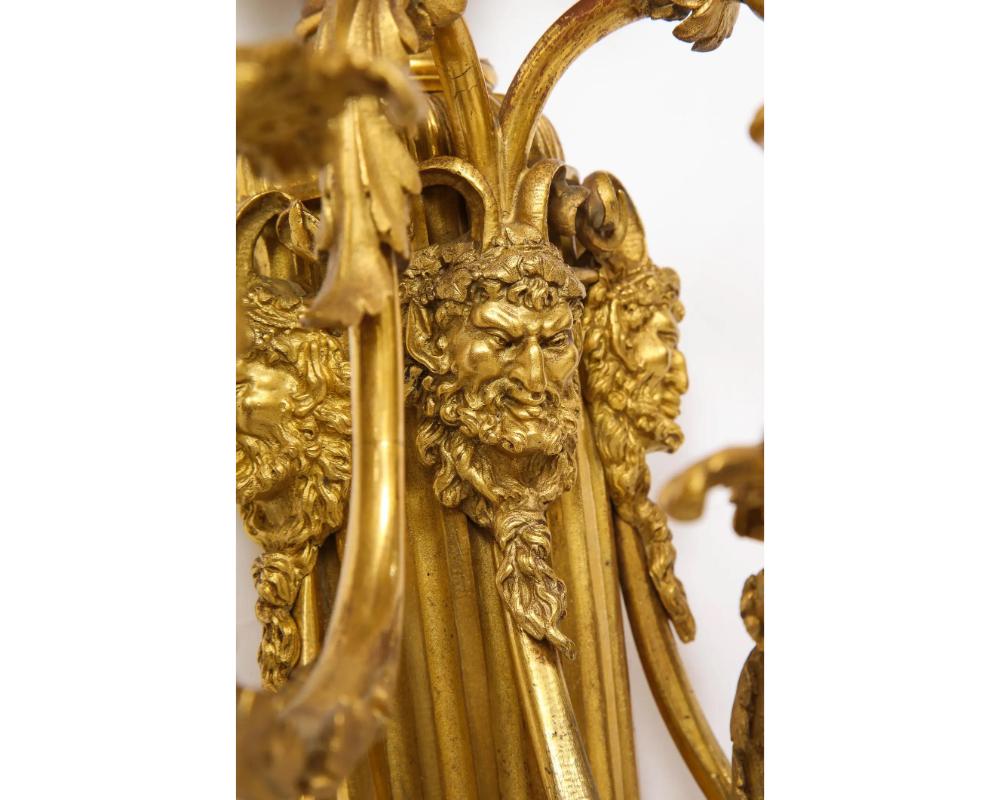 Louis XVI Style French Ormolu Bronze Wall Appliques, Sconces For Sale 9