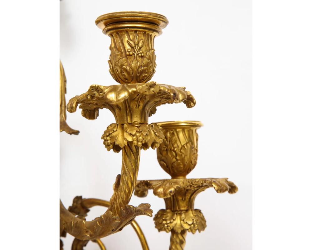 Louis XVI Style French Ormolu Bronze Wall Appliques, Sconces For Sale 10