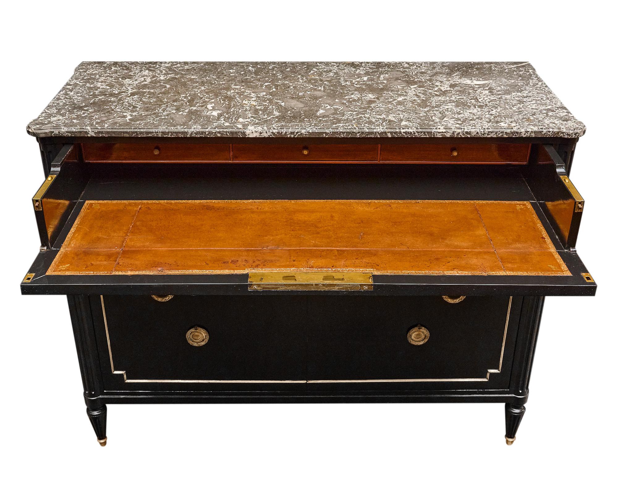 Louis XVI Style French Scriban Chest In Good Condition For Sale In Austin, TX