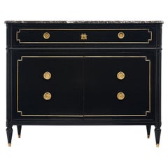 Louis XVI French Ebonized Scriban Secretary, 1880