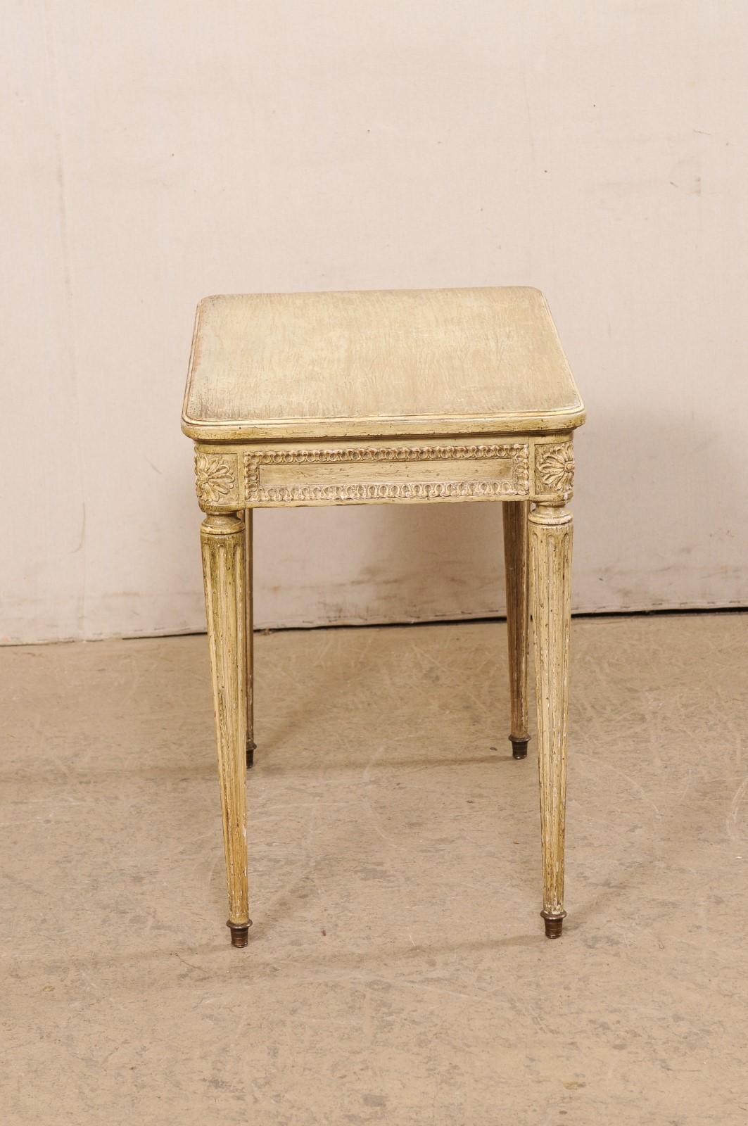 Louis XVI Style French Side Table with its Original Painted Finish Early 20th C. For Sale 5