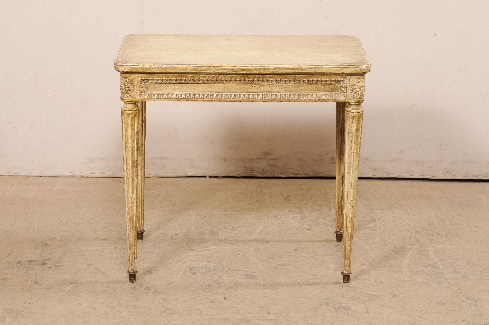 Louis XVI Style French Side Table with its Original Painted Finish Early 20th C. For Sale 7