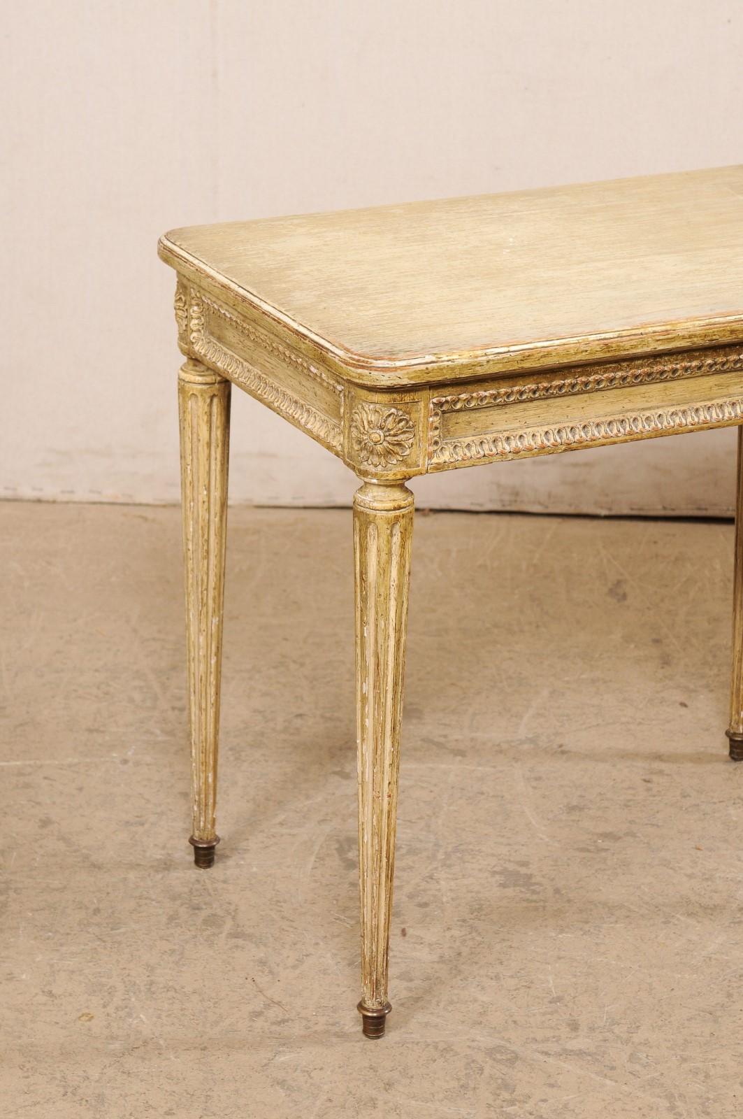 Louis XVI Style French Side Table with its Original Painted Finish Early 20th C. In Good Condition For Sale In Atlanta, GA