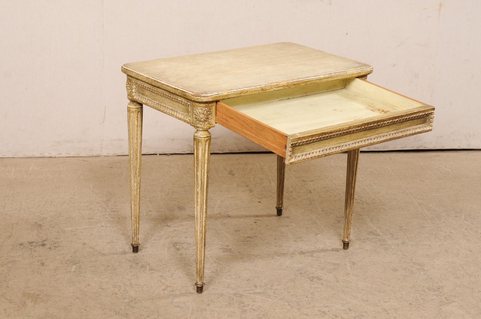 20th Century Louis XVI Style French Side Table with its Original Painted Finish Early 20th C. For Sale