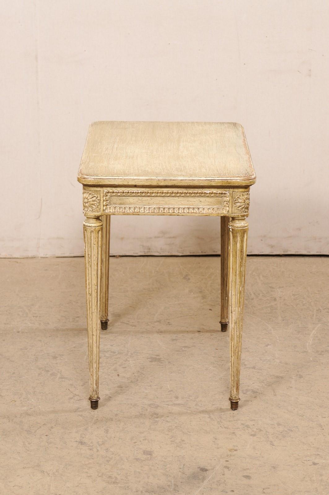 Louis XVI Style French Side Table with its Original Painted Finish Early 20th C. For Sale 1