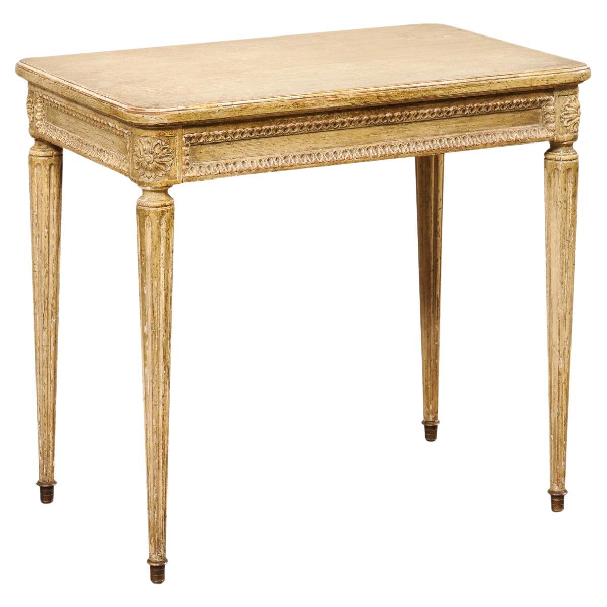 Louis XVI Style French Side Table with its Original Painted Finish Early 20th C. For Sale