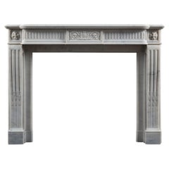 Louis XVI Style French Statuary Marble Fireplace Surround