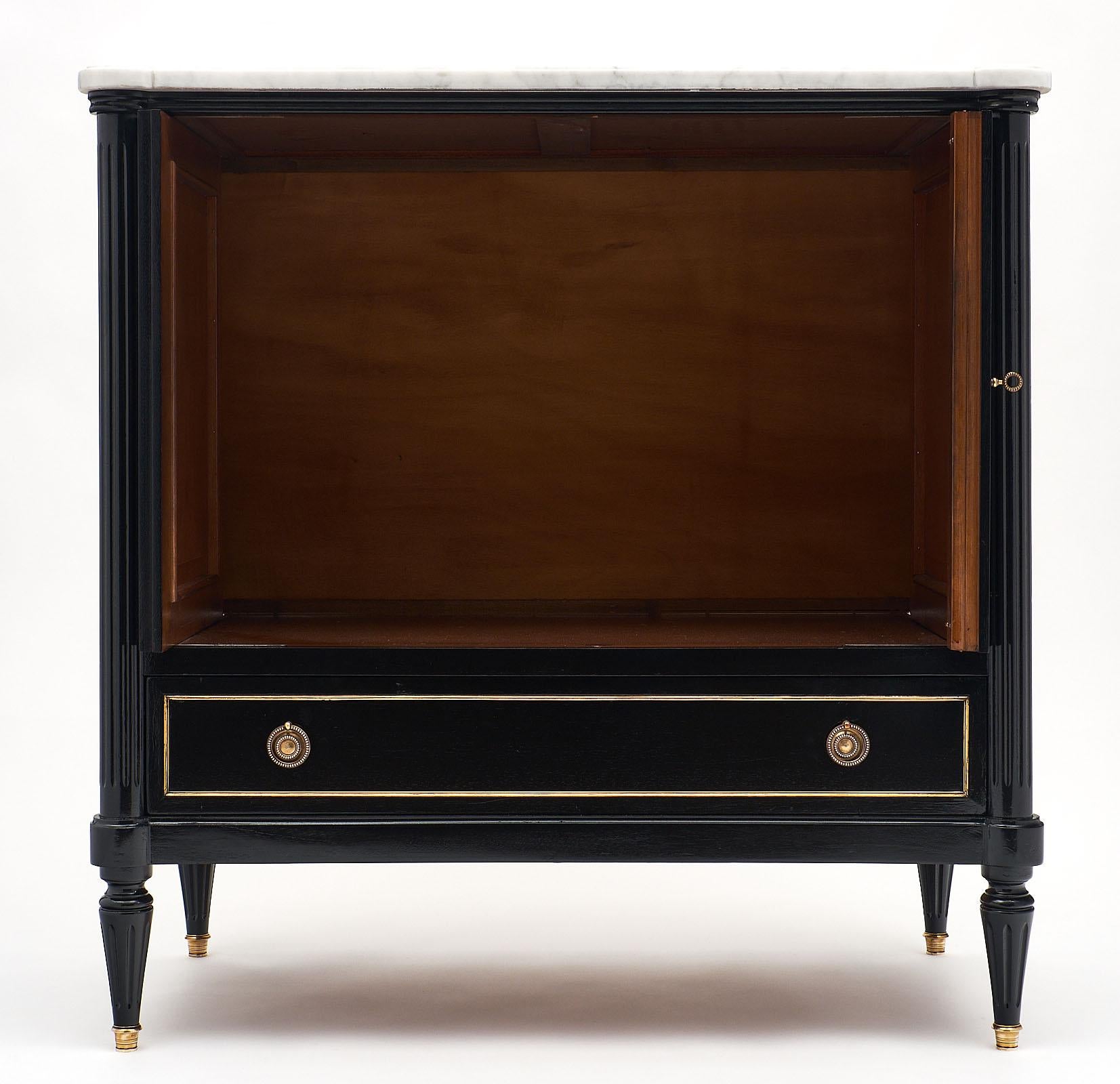 Brass Louis XVI Style French Two-Door Buffet