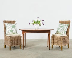 Louis XVI Style Fruitwood Drop Leaf Dining Table or Console