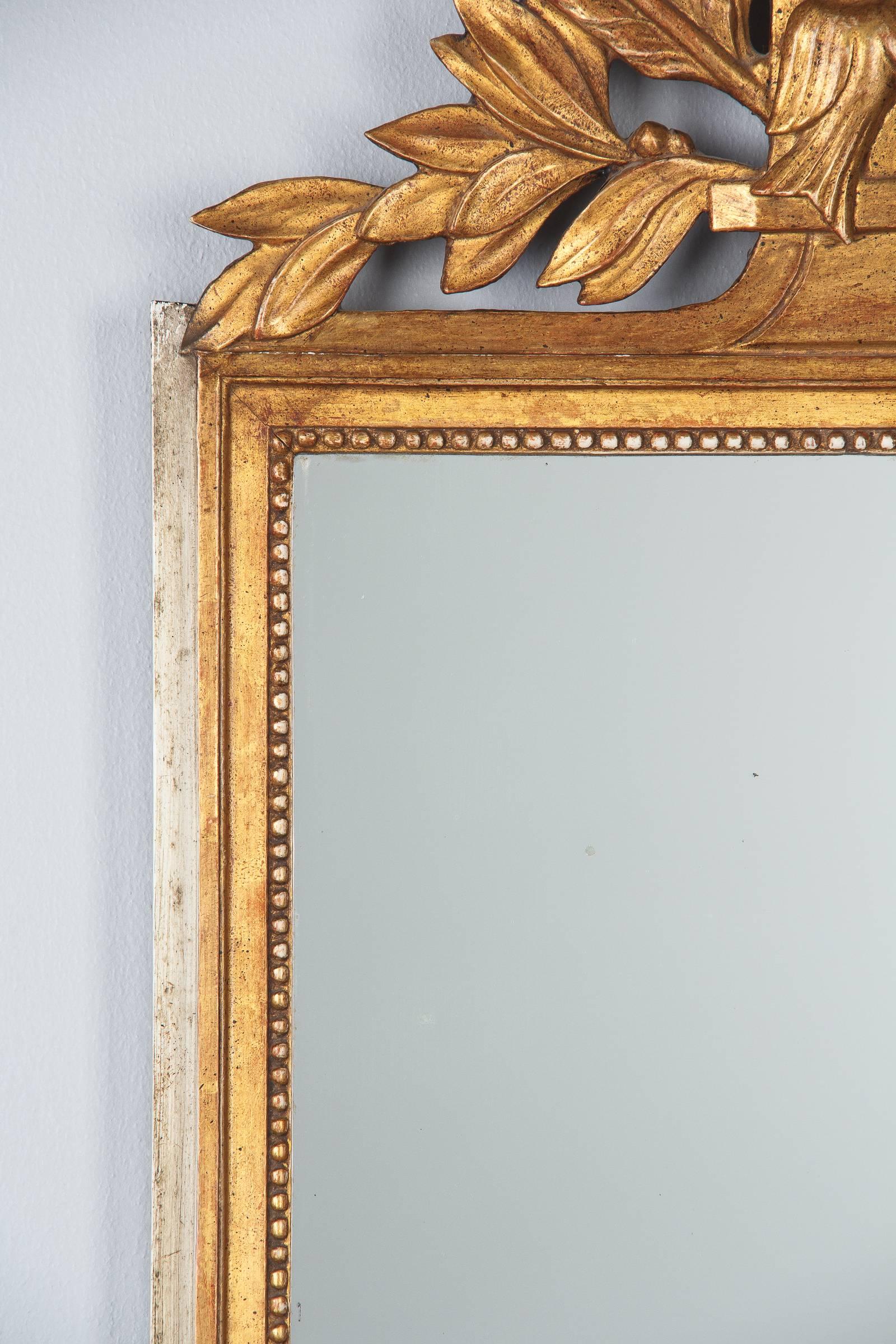 Louis XVI Style Gilded and Painted Mirror by Andre Mailfert, 1930s 5