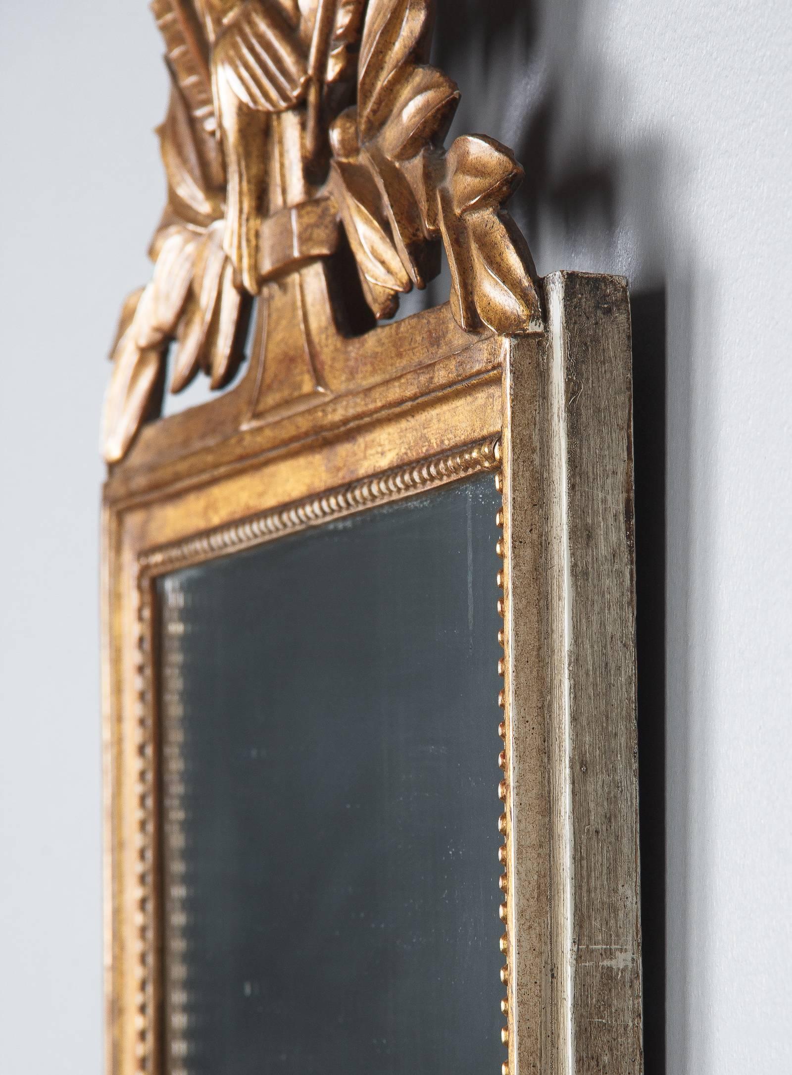 Louis XVI Style Gilded and Painted Mirror by Andre Mailfert, 1930s 9