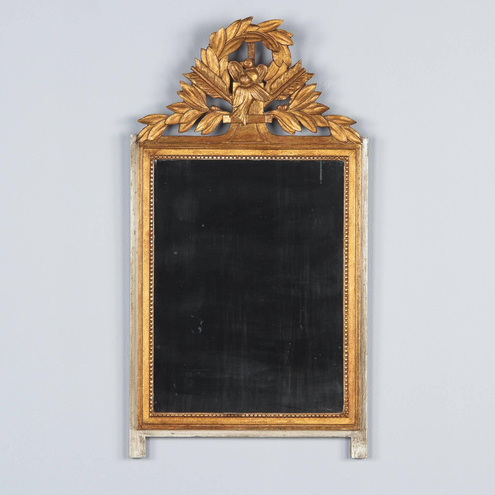 Louis XVI Style Gilded and Painted Mirror by Andre Mailfert, 1930s 11