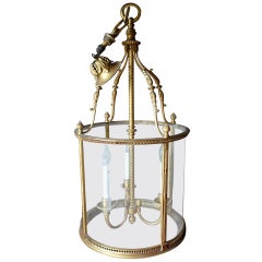 Louis XVI Style Gilded Bronze Interior Lantern