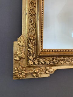 Louis XVI Style Gilded Carved Wooden Mirror – 19th Century