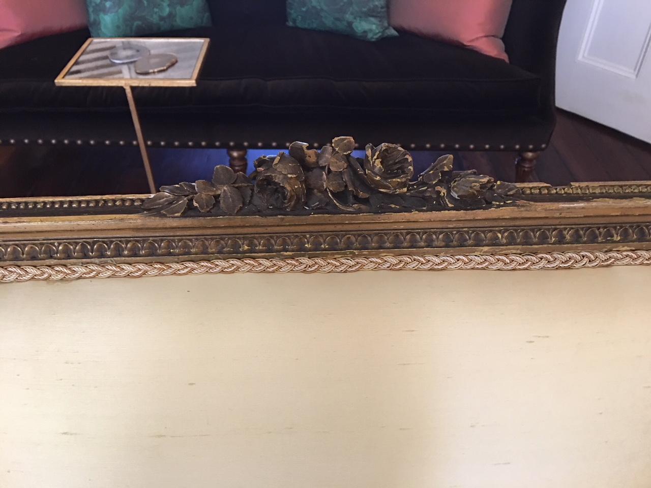 Wood Louis XVI Style Gilded Chair and Down Cushion Seat, 19th Century