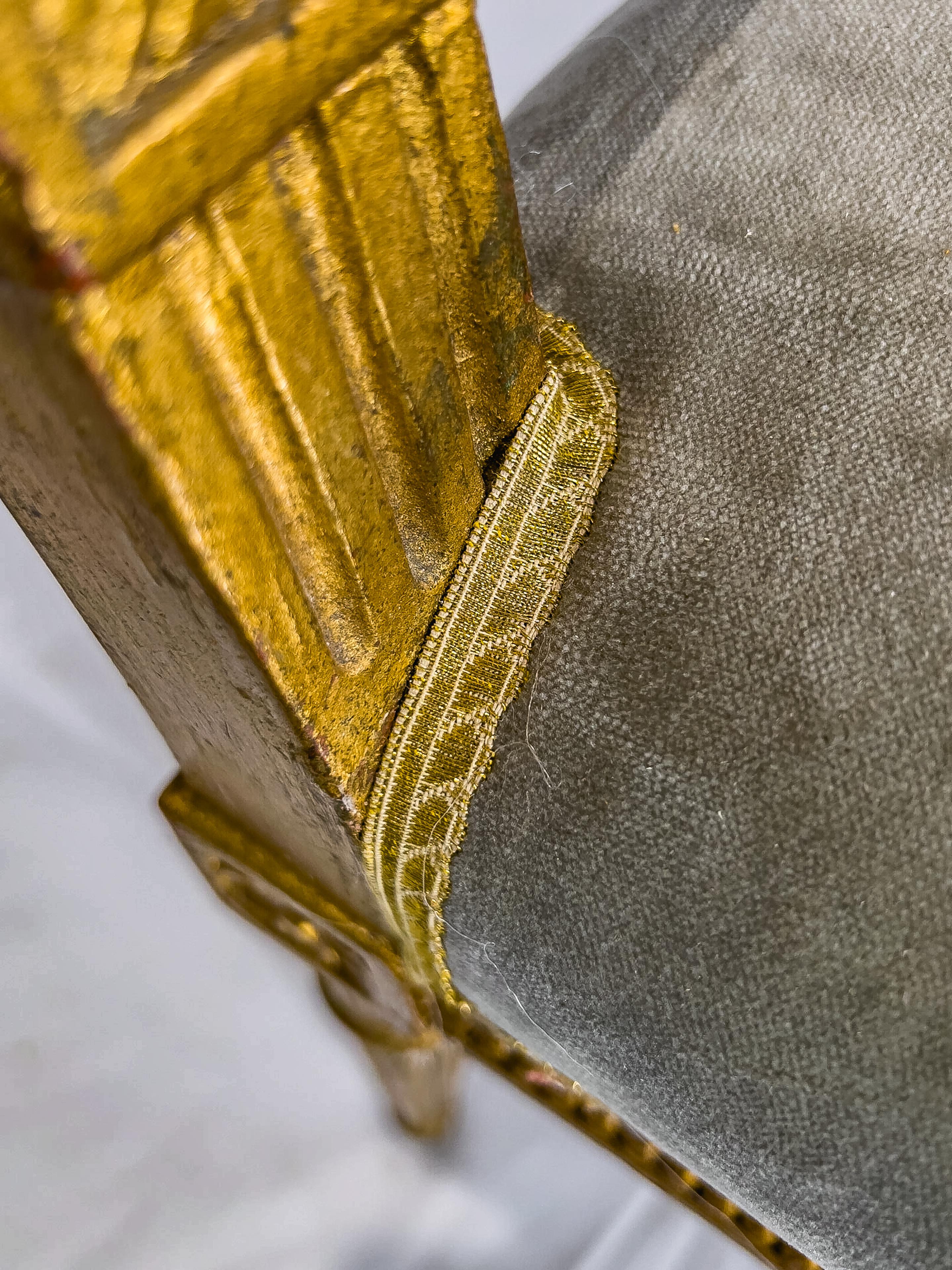 Louis XVI Style Gilt Bench Upholstered with Aubusson Fragment 8