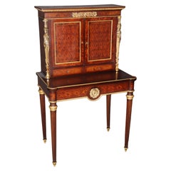 Louis XVI Style Gilt Bronze and Mahogany Secretary Desk
