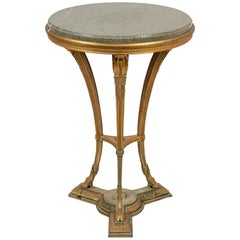 Louis XVI Style Gilt Bronze and Marble Guéridon