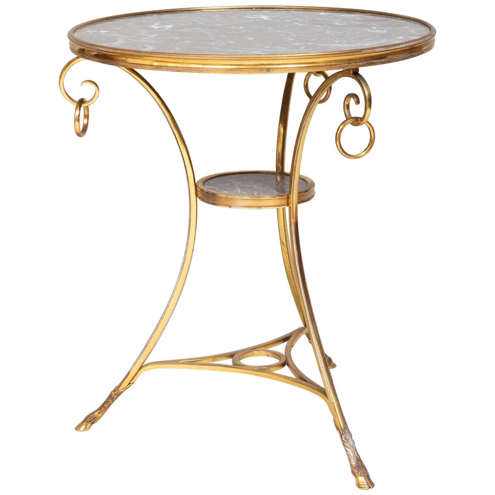 Louis XVI Style Gilt Bronze and Marble Side Table