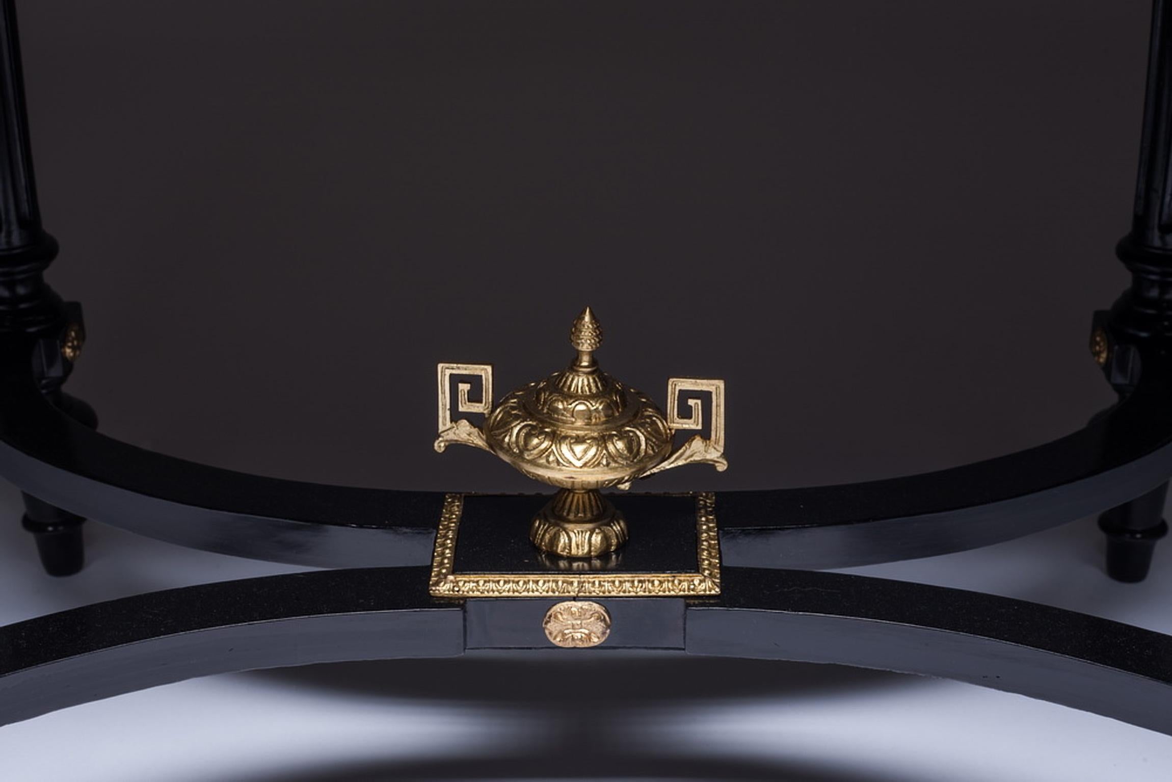 Louis XVI Style Gilt Bronze and Marquetry Center Table France, 19th Century 4