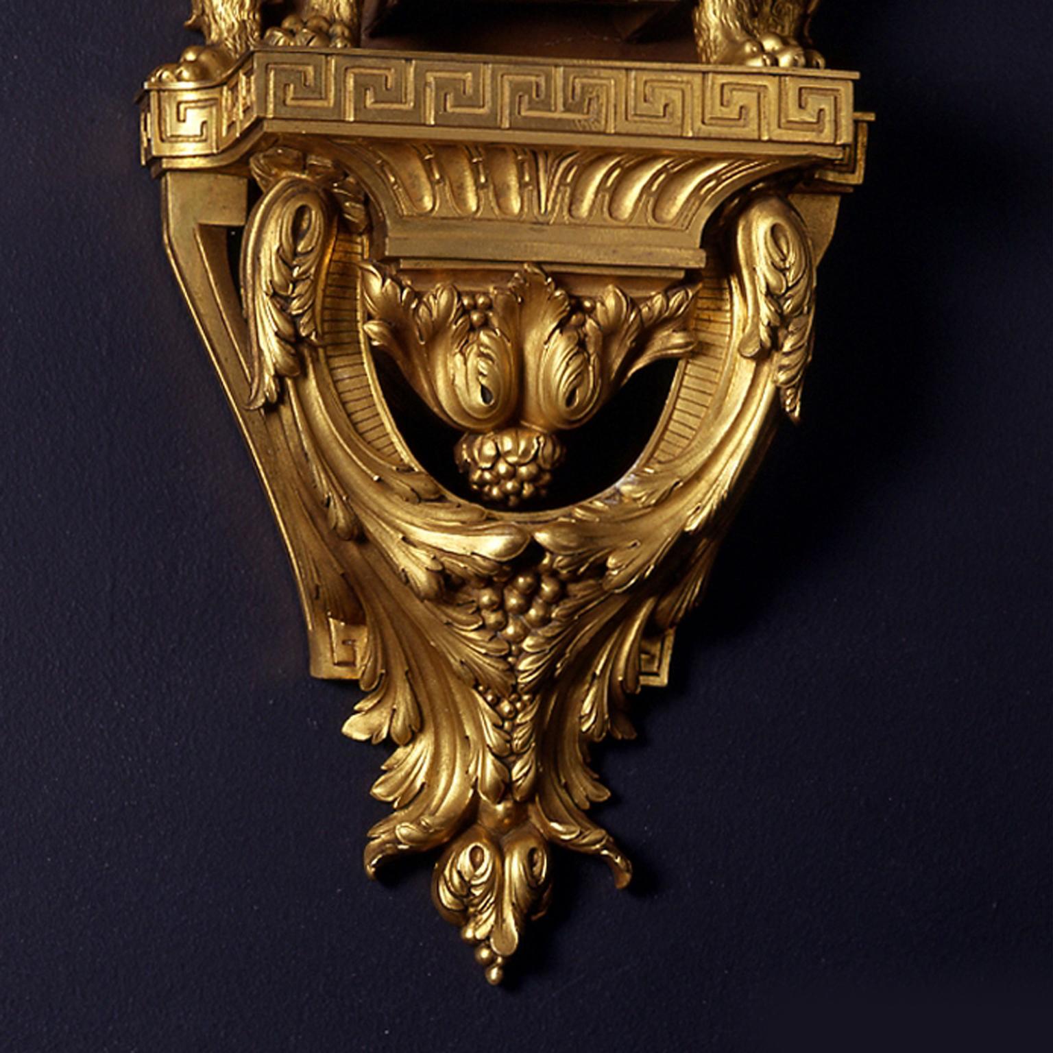 Kaminuhr aus vergoldeter Bronze im Louis-XVI.-Stil von Beurdeley (Louis XVI.) im Angebot