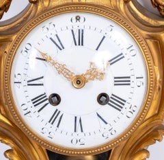 Louis XVI Style Gilt Bronze Cartel Clock