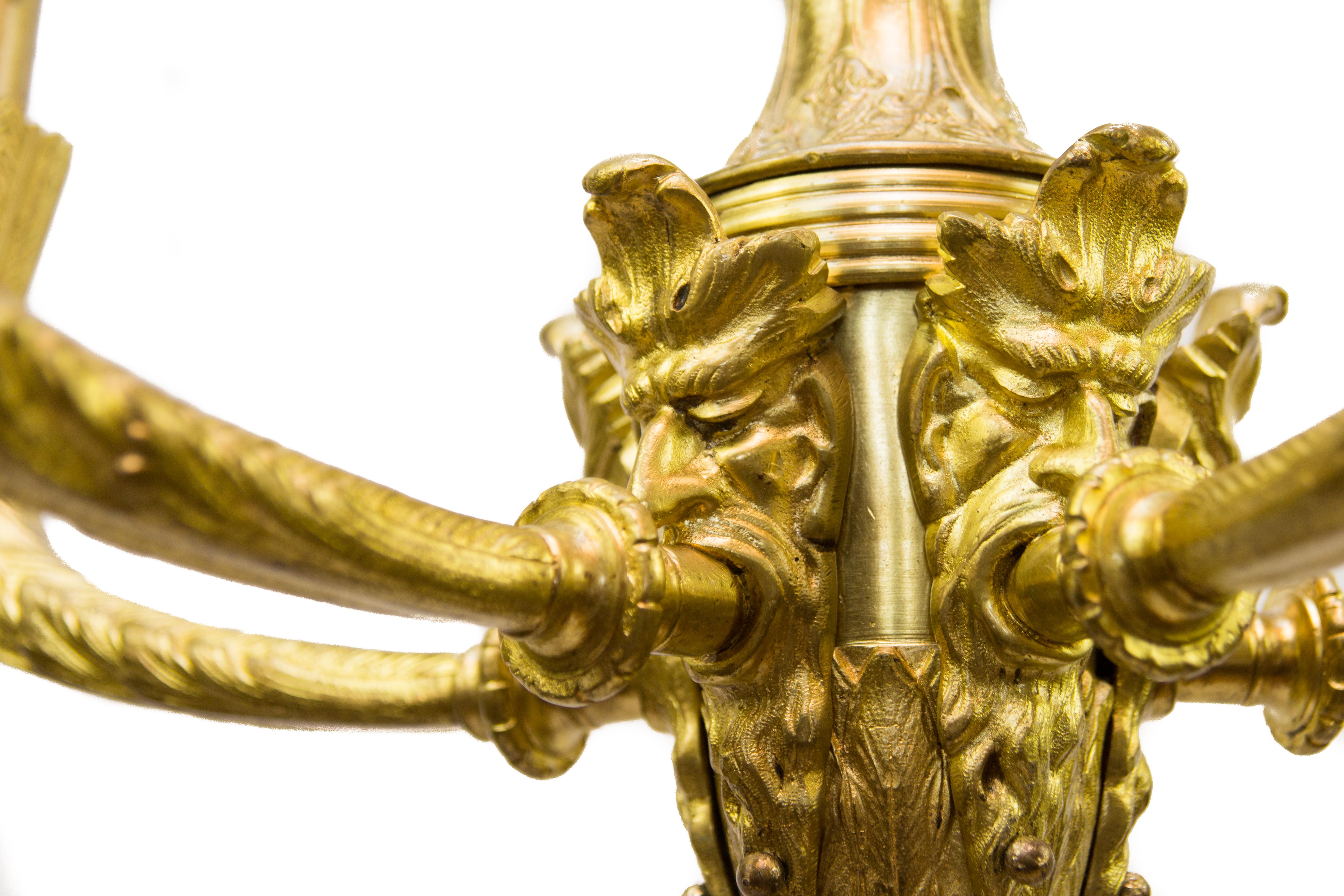 French Louis XVI Style Gilt Bronze Chandelier