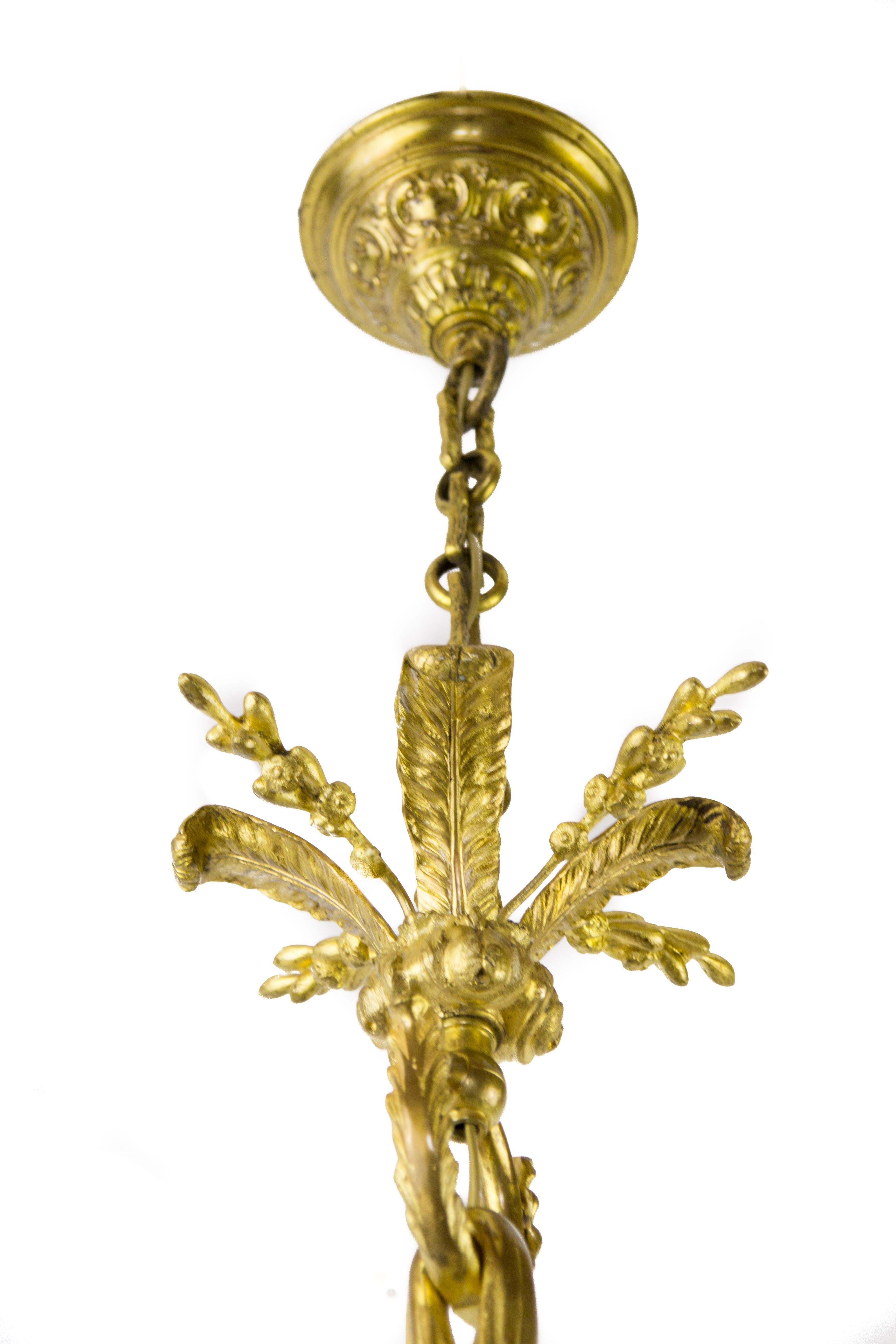 Louis XVI Style Gilt Bronze Chandelier 2