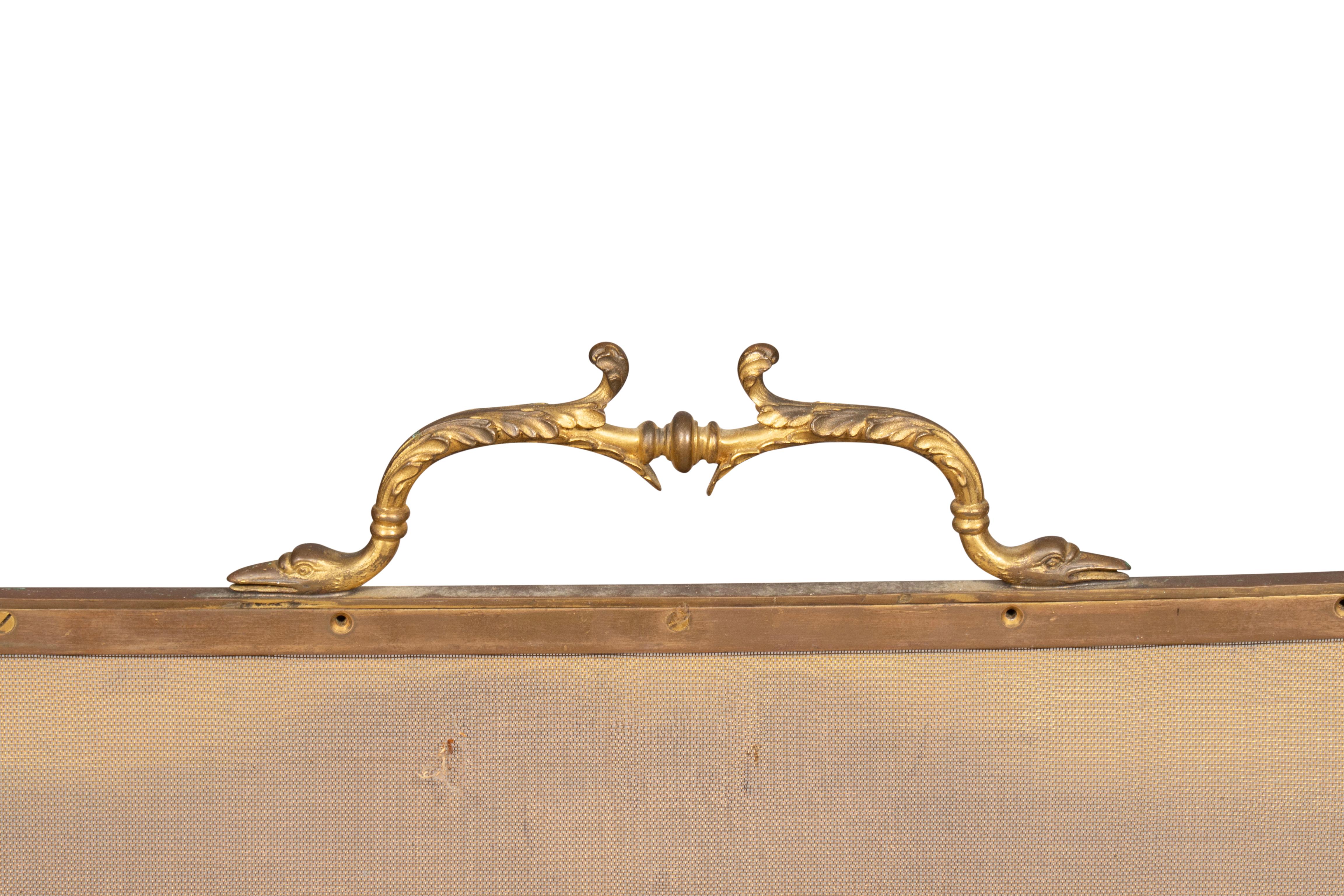 Louis XVI Stil Vergoldete Bronze Kaminschirm im Angebot 2