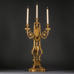 Louis XVI Style Gilt-Bronze Four-Light Candelabrum