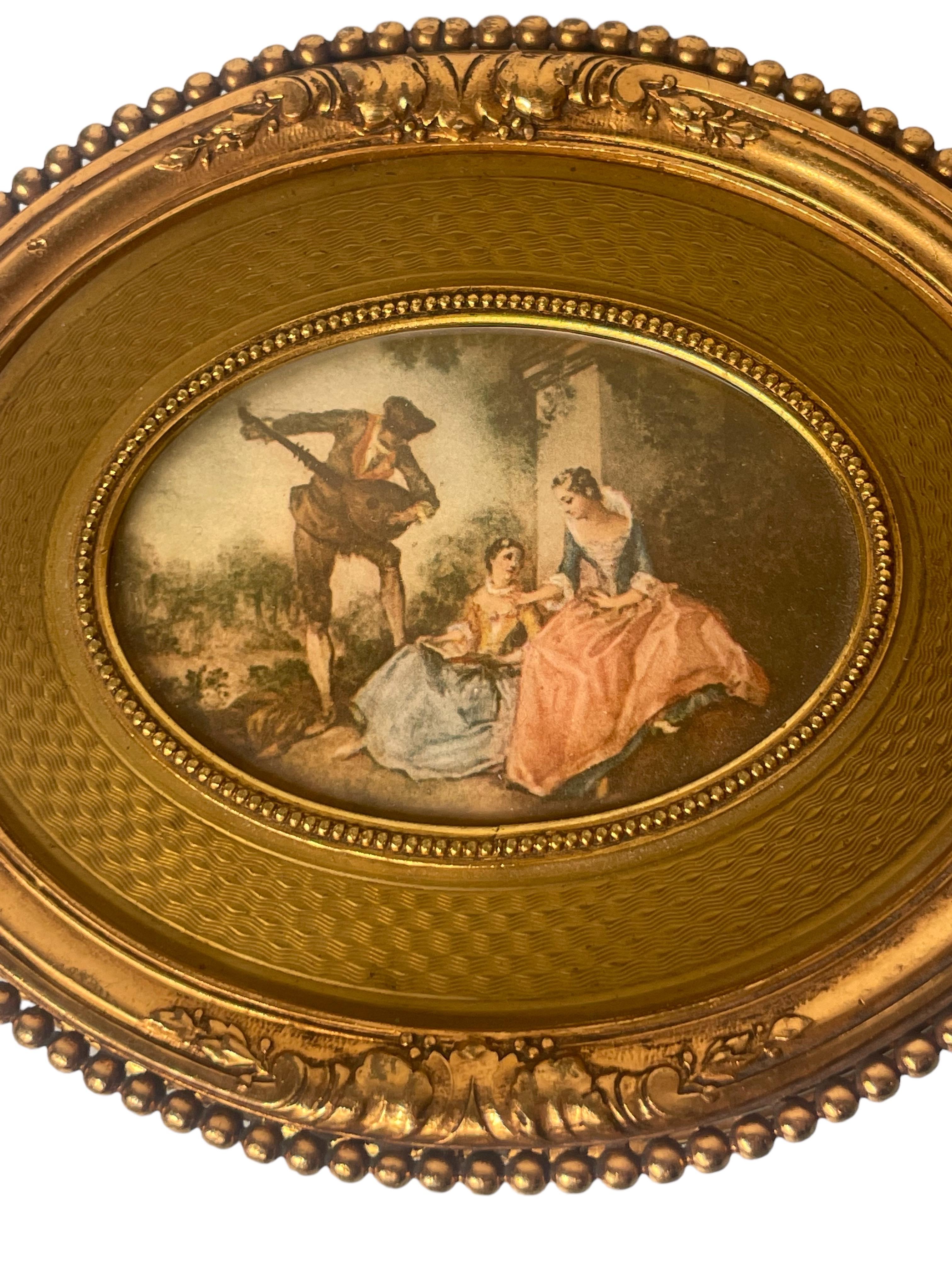Boîte à bijoux de style Louis XVI en bronze doré Bon état - En vente à LA CIOTAT, FR
