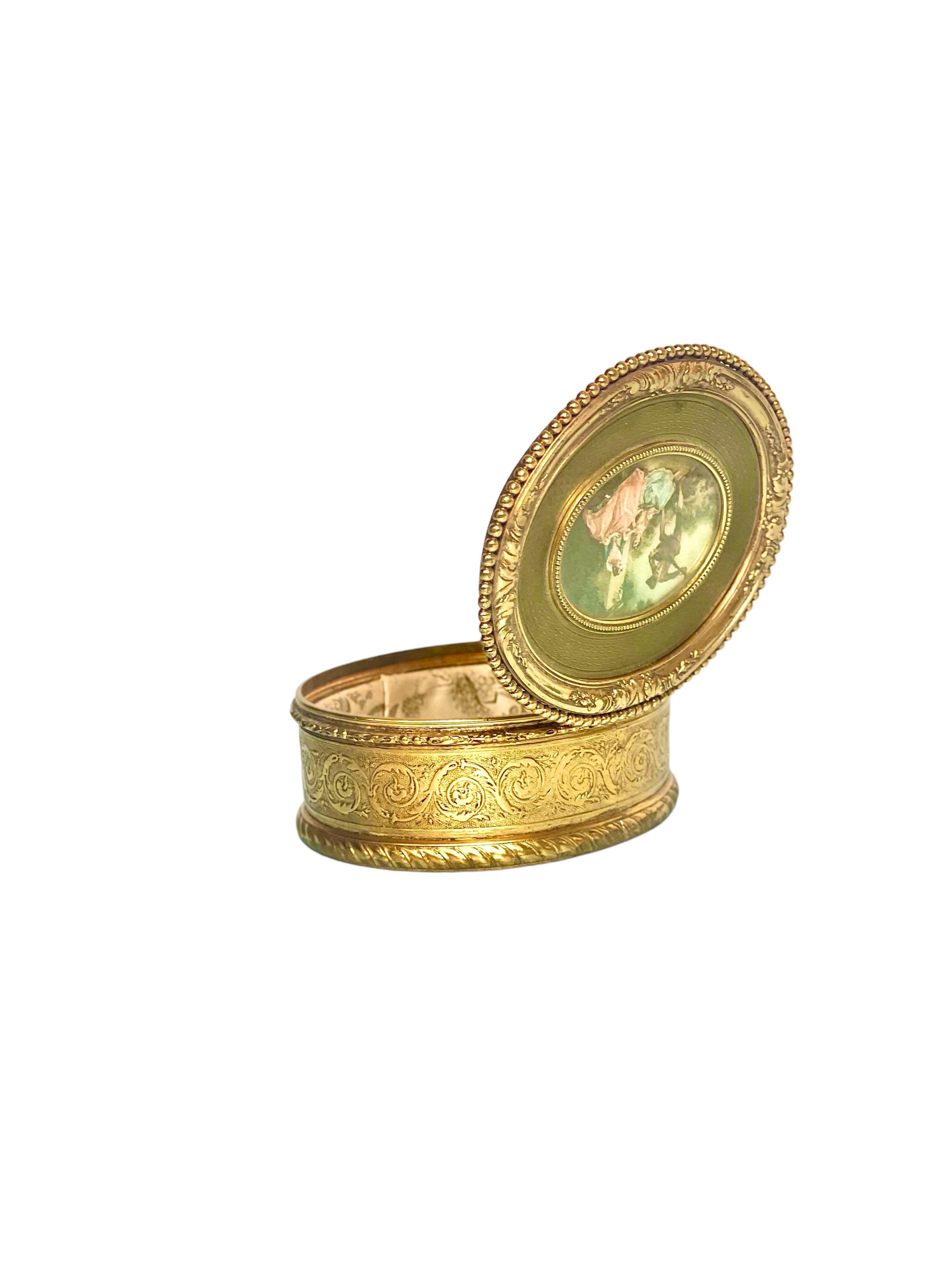 Bronze Boîte à bijoux de style Louis XVI en bronze doré en vente