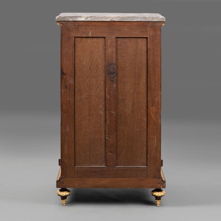 Grande Armoire Ancienne Style Louis XVI – Blanc Patiné – 235 Cm